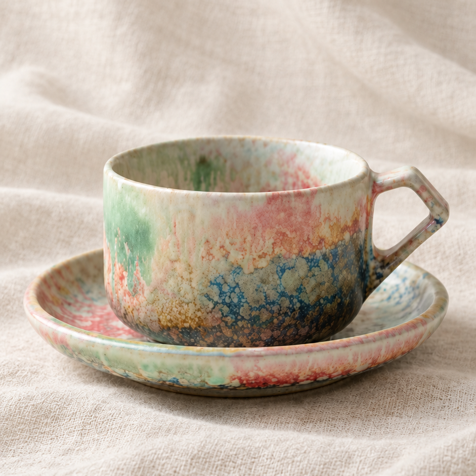 Coastal Mosaic Ceramic Cup