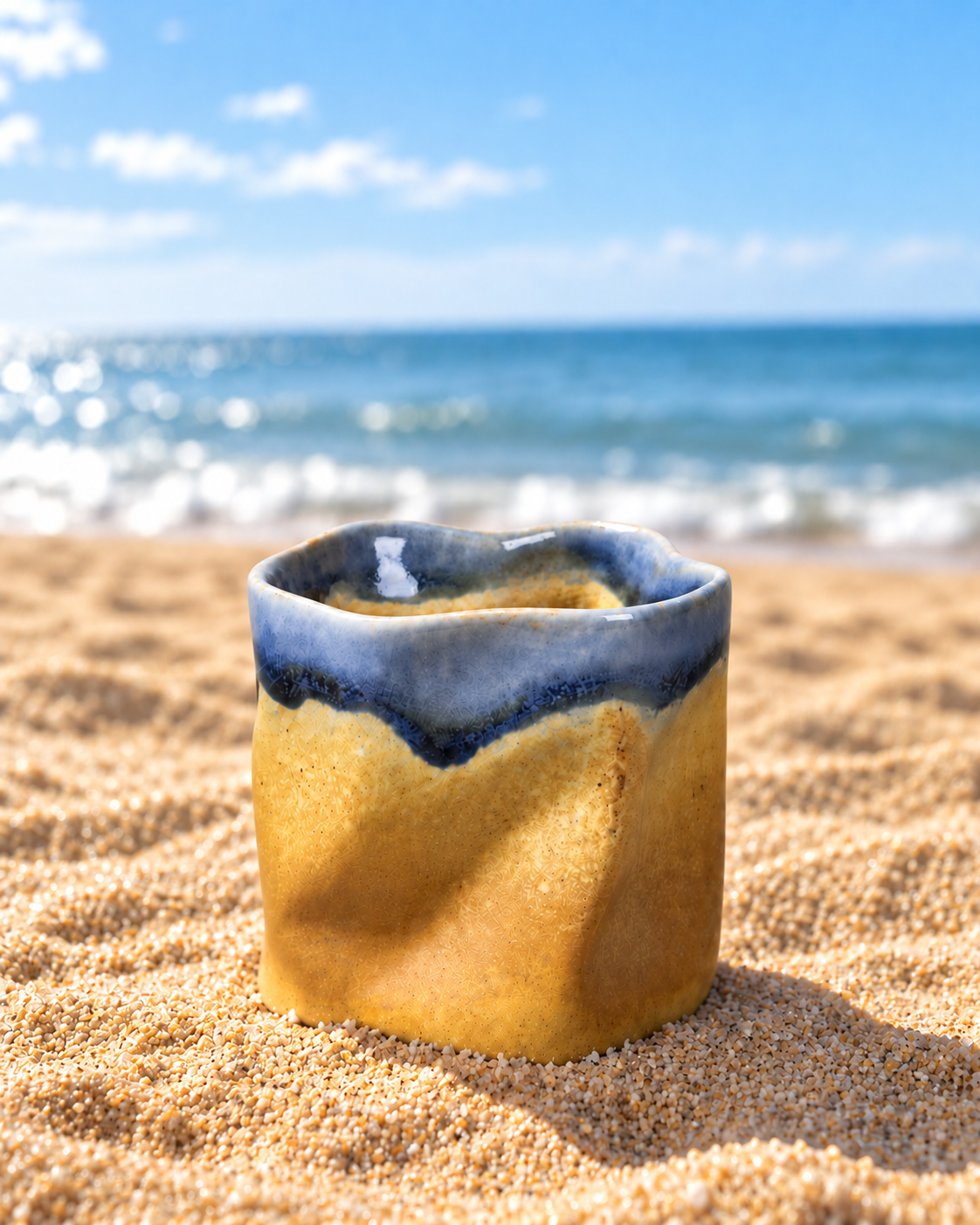 Sunbaked Clay Ceramic Cup