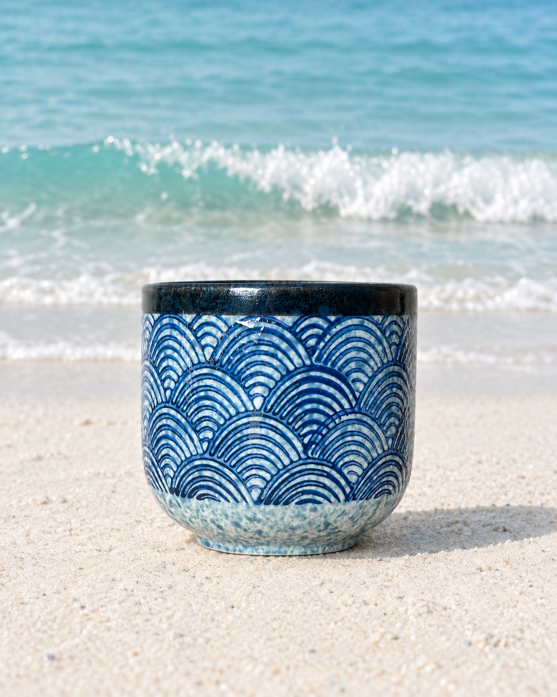 Seigaiha Wave Ceramic Cup