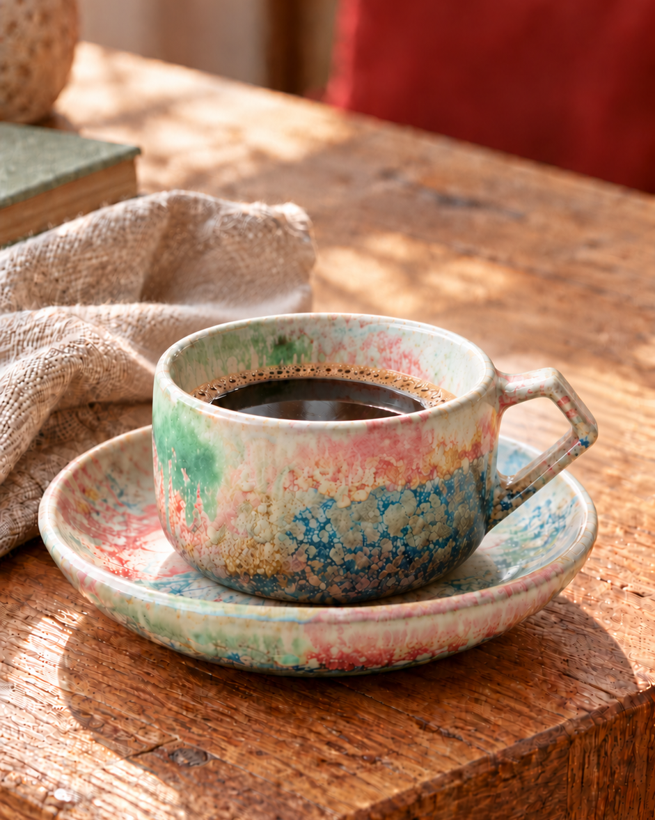 Coastal Mosaic Ceramic Cup