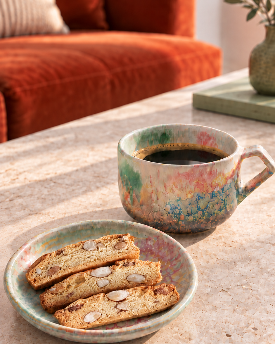 Coastal Mosaic Ceramic Cup