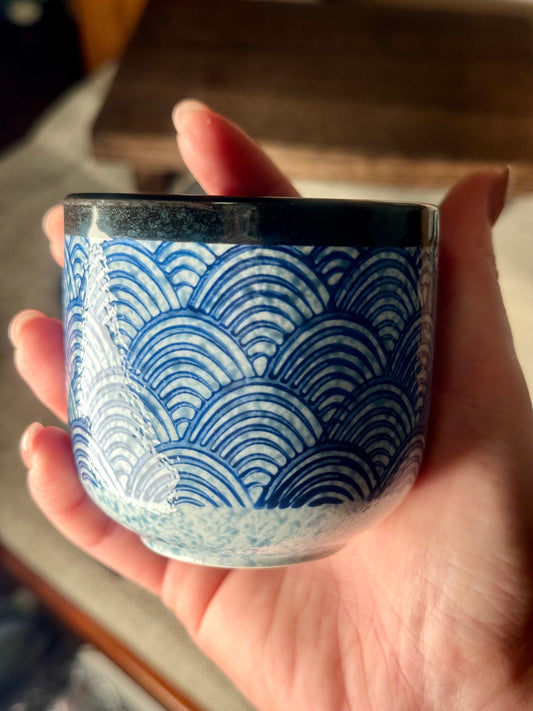Seigaiha Wave Ceramic Cup
