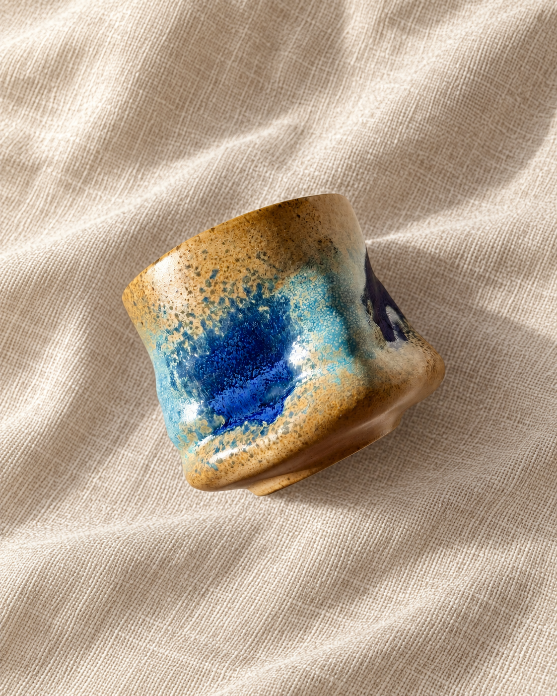Mediterranean Blue Stone Ceramic Cup