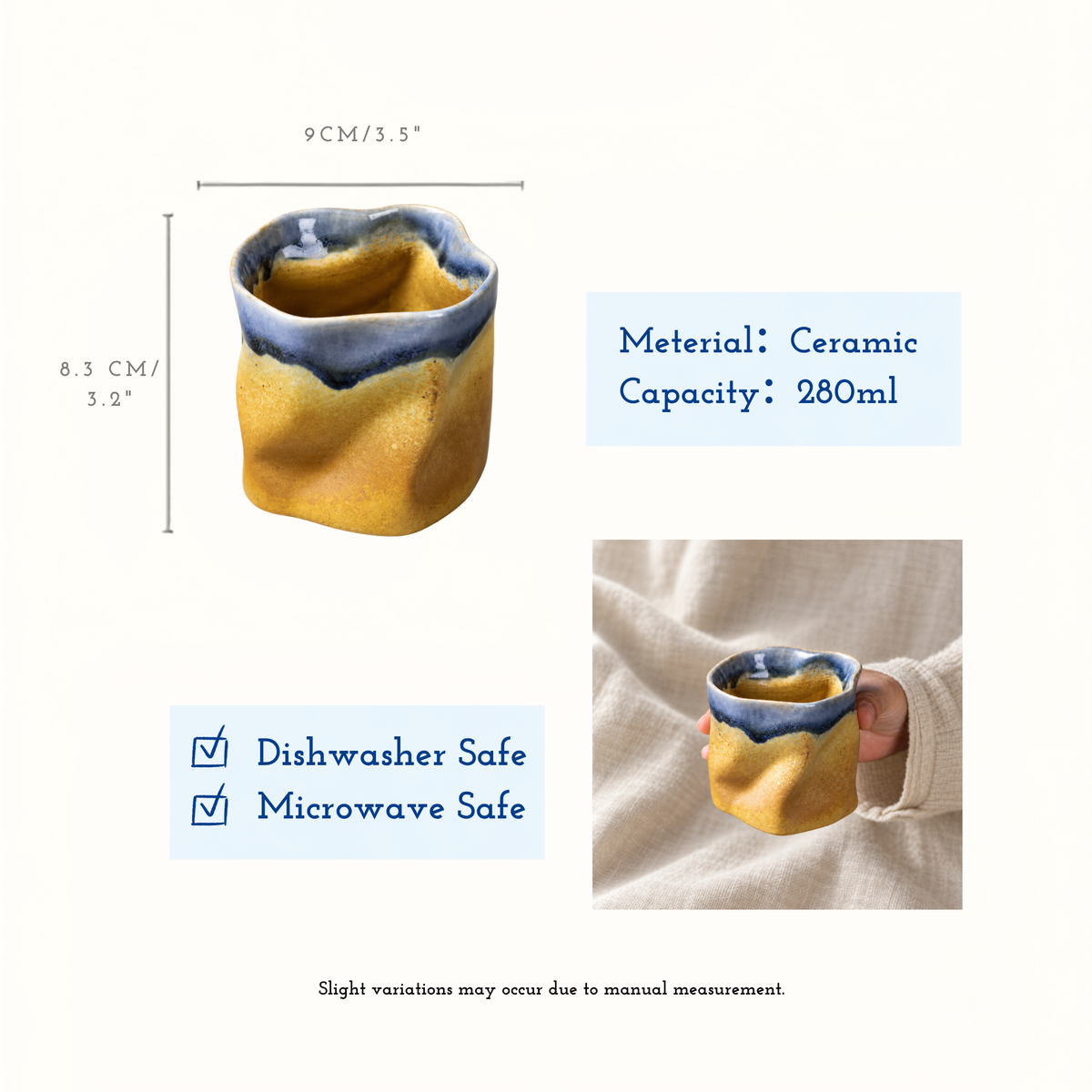 Sunbaked Clay Ceramic Cup