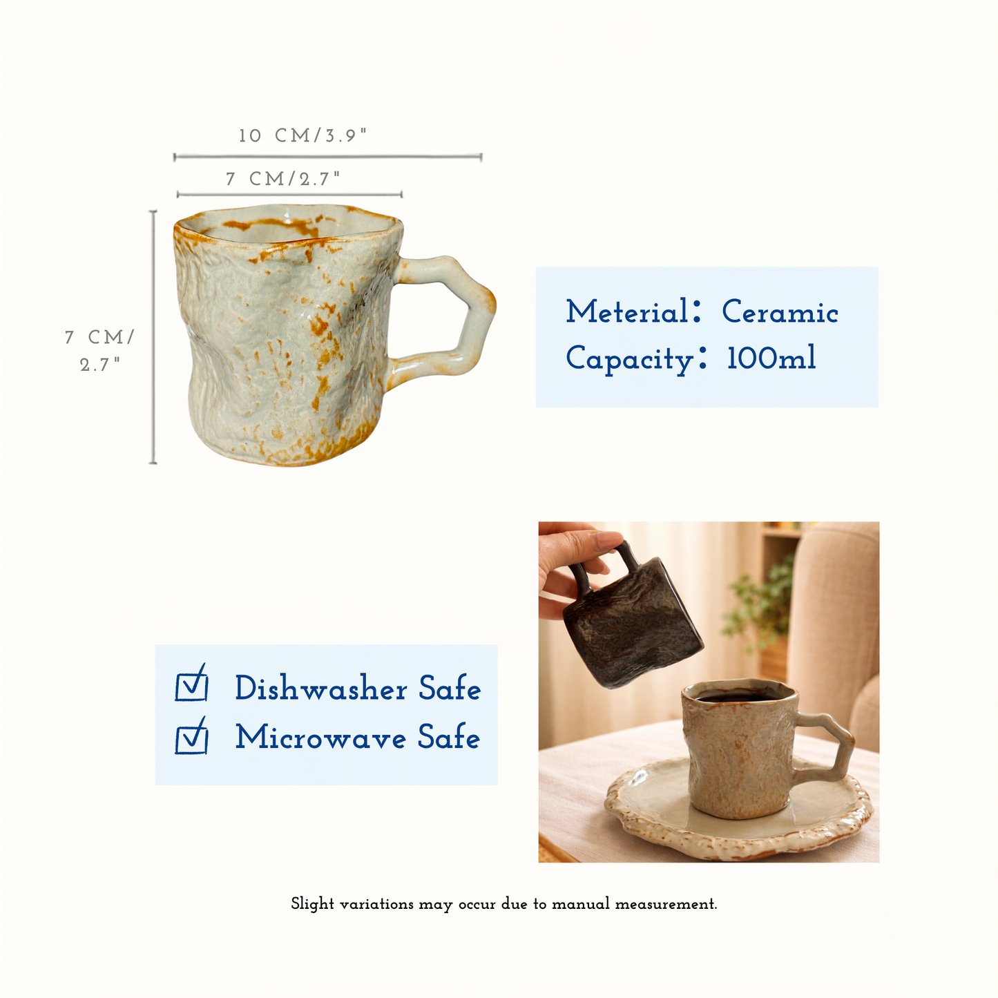 Stone Touch Espresso Cup Set