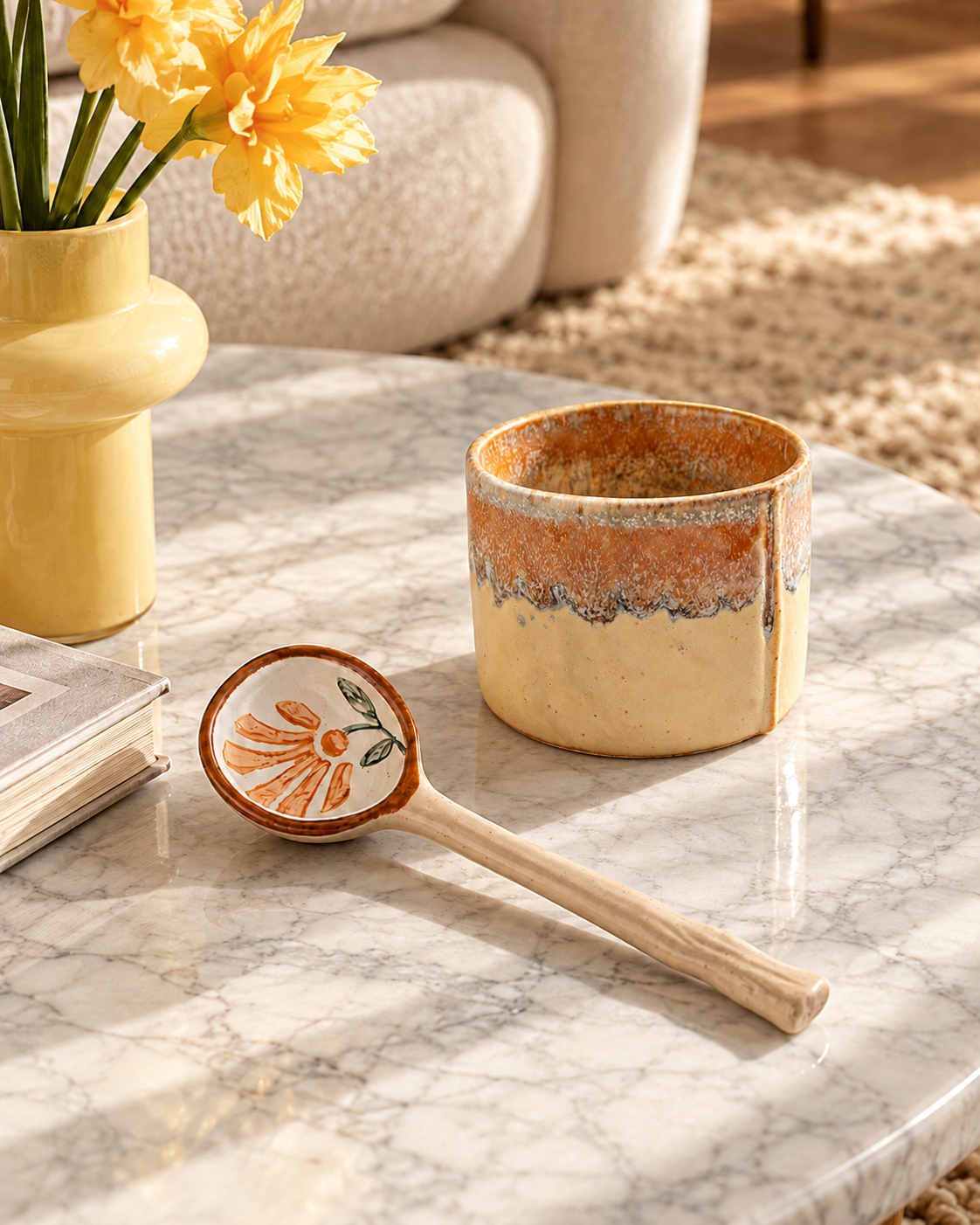 Sunlit Orchard Ceramic Spoon