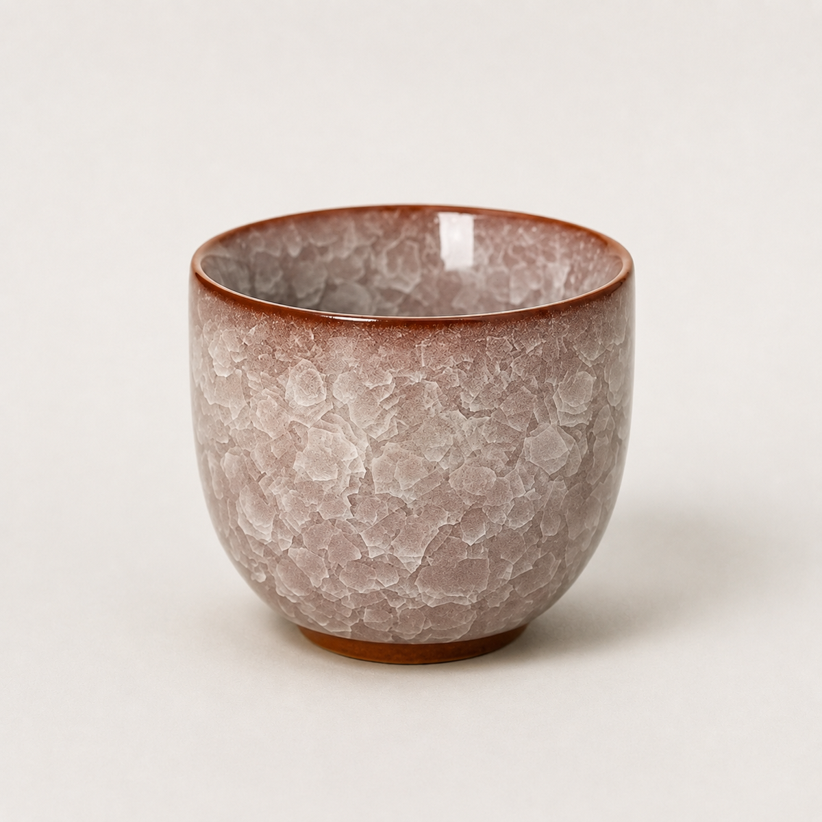 Sunlit Yellow&Dusty Amber Crackle Glaze Cup Set