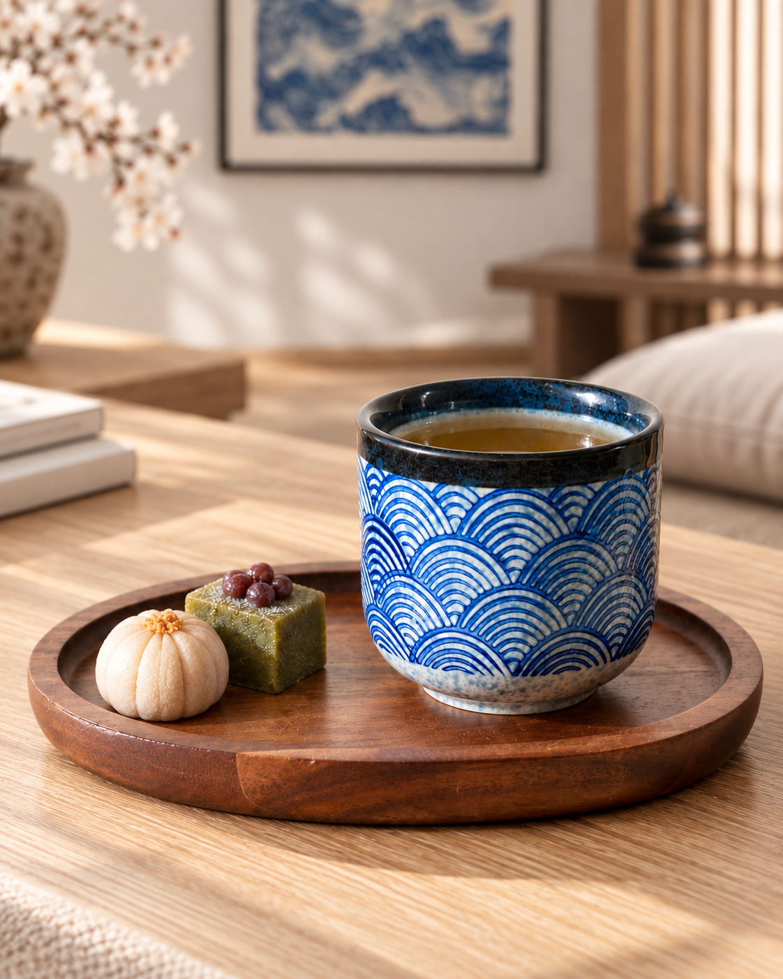 Seigaiha Wave Ceramic Cup