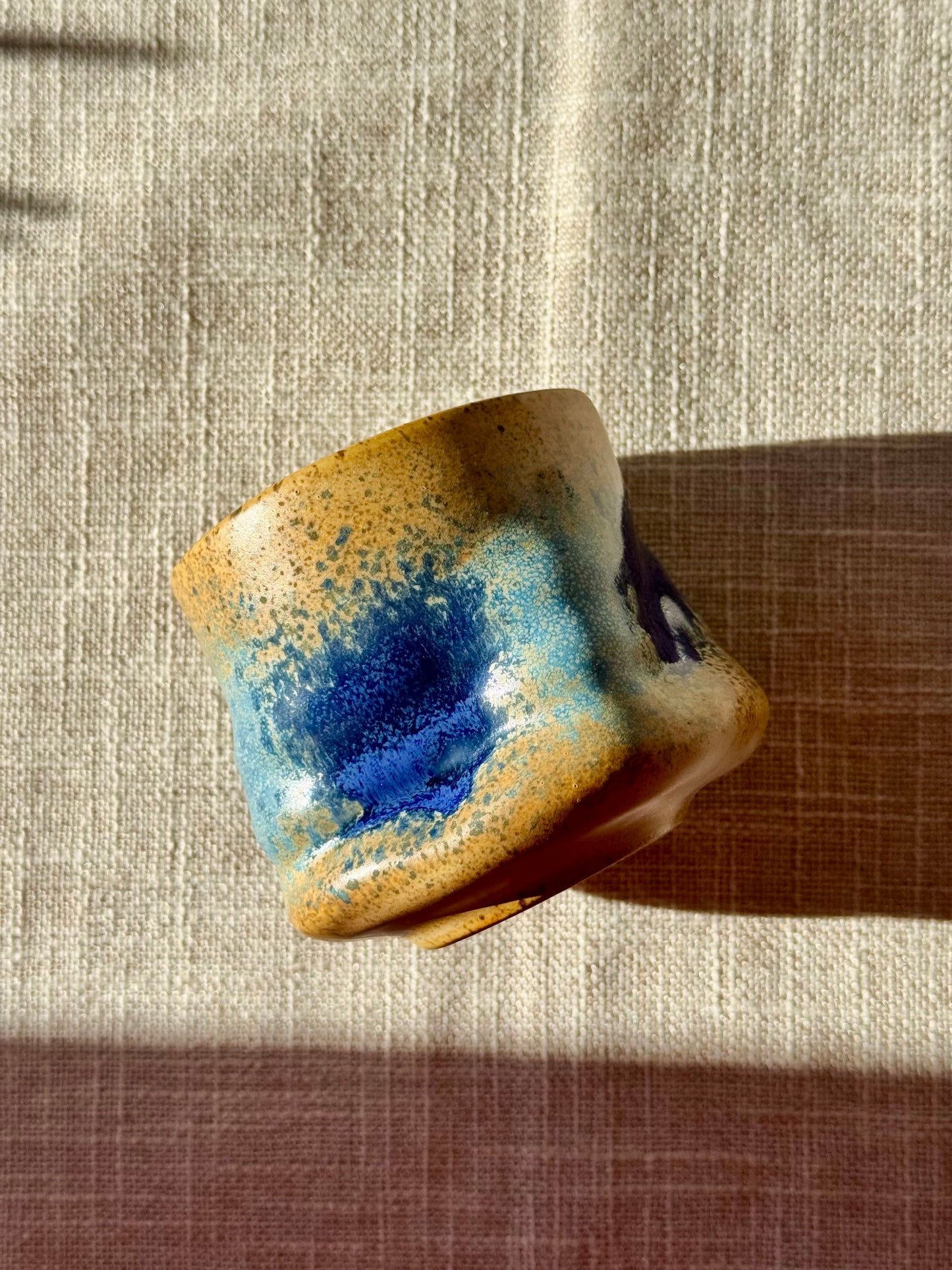 Mediterranean Blue Stone Ceramic Cup