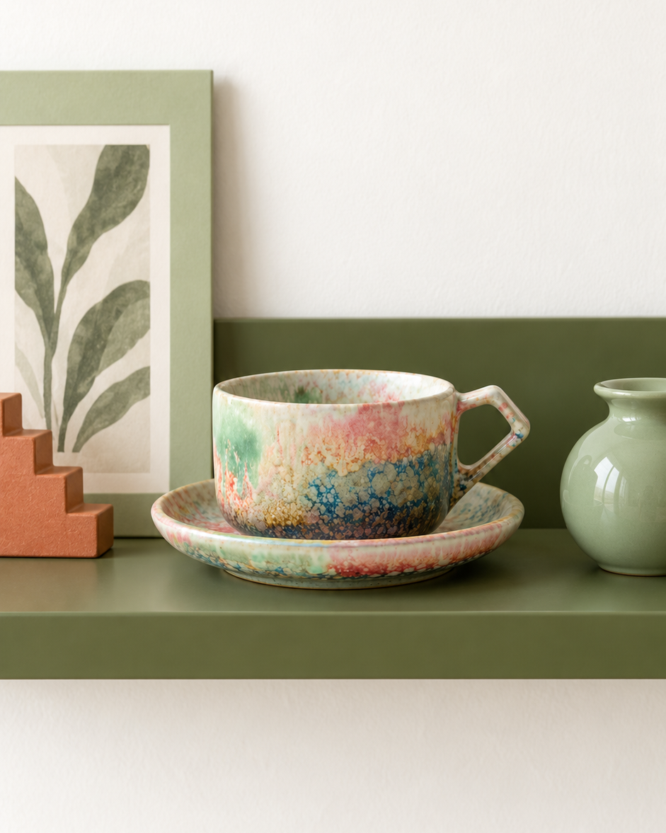Coastal Mosaic Ceramic Cup