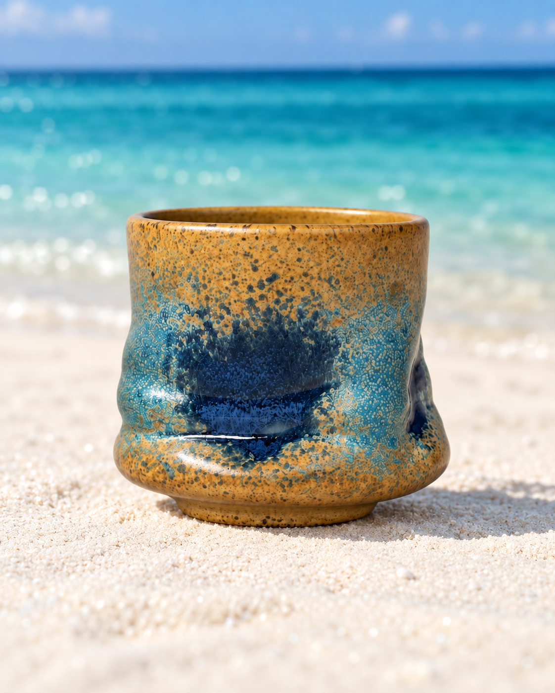 Mediterranean Blue Stone Ceramic Cup