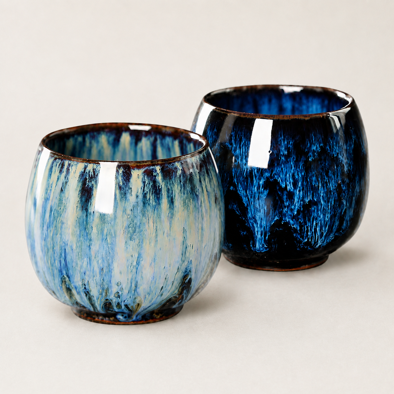 Capri Blue & Blue Grotto Espresso Cup Set