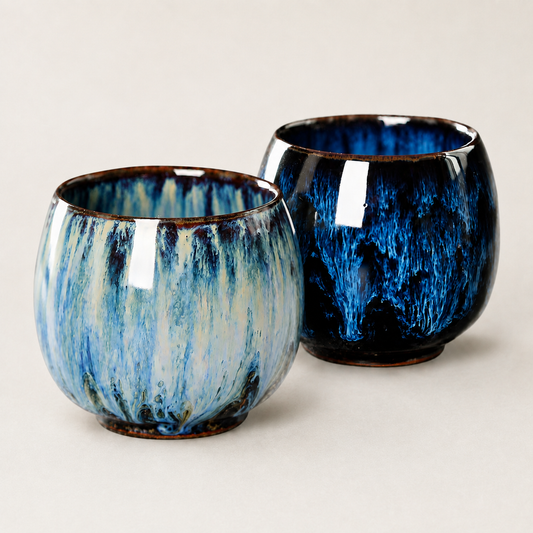 Capri Blue & Blue Grotto Espresso Cup Set
