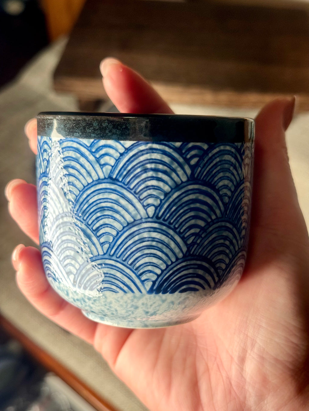 Seigaiha Wave Ceramic Cup