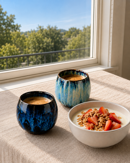 Capri Blue & Blue Grotto Espresso Cup Set