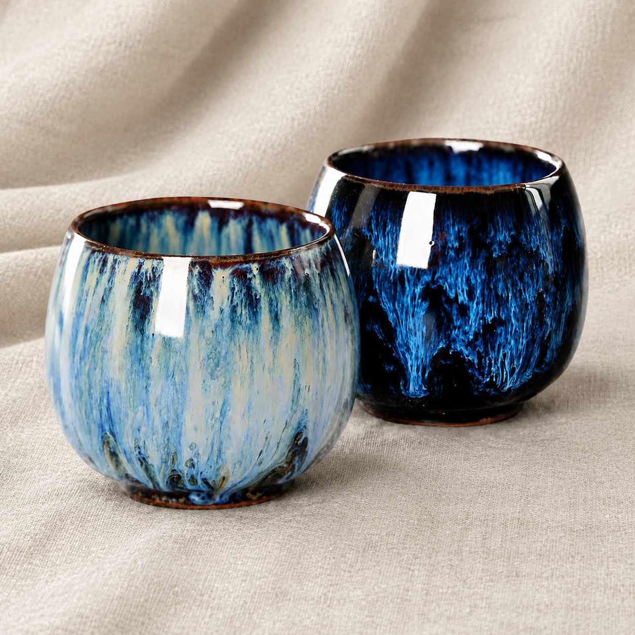 Capri Blue & Blue Grotto Espresso Cup Set