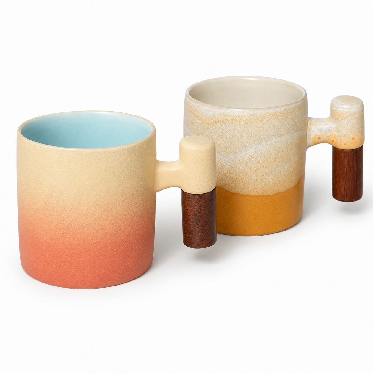 Sunrise Wave Ceramic Espresso Cup Set