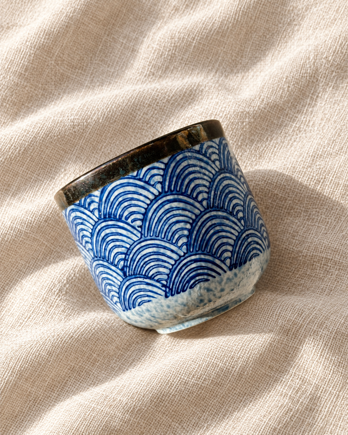 Seigaiha Wave Ceramic Cup