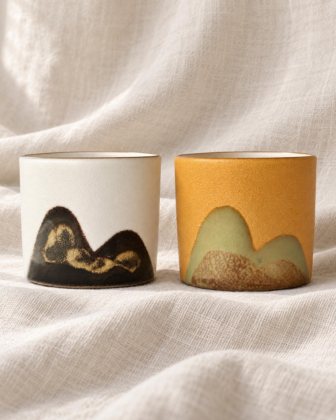 Mountain Ridge Ceramic Espresso Cup Set