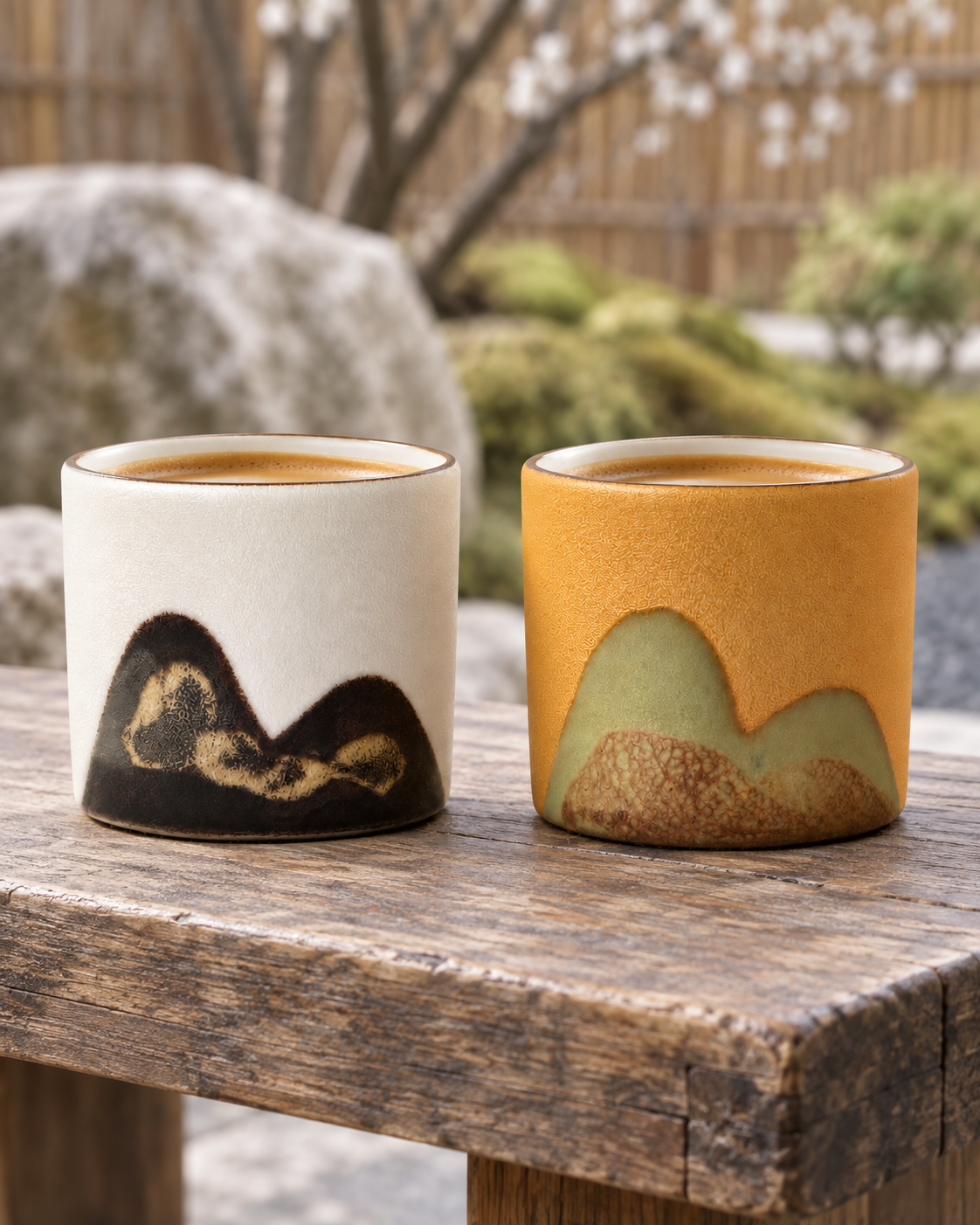 Mountain Ridge Ceramic Espresso Cup Set