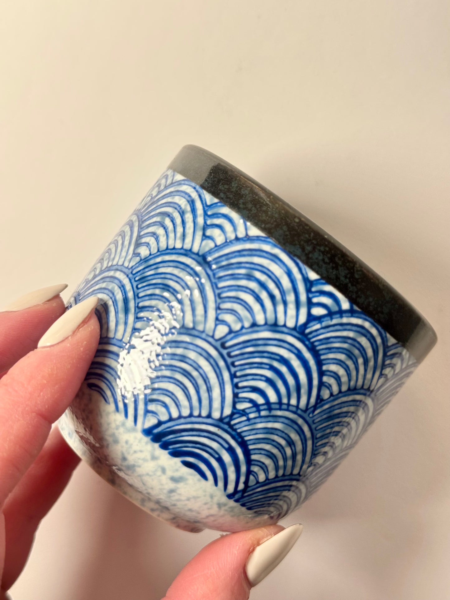Seigaiha Wave Ceramic Cup