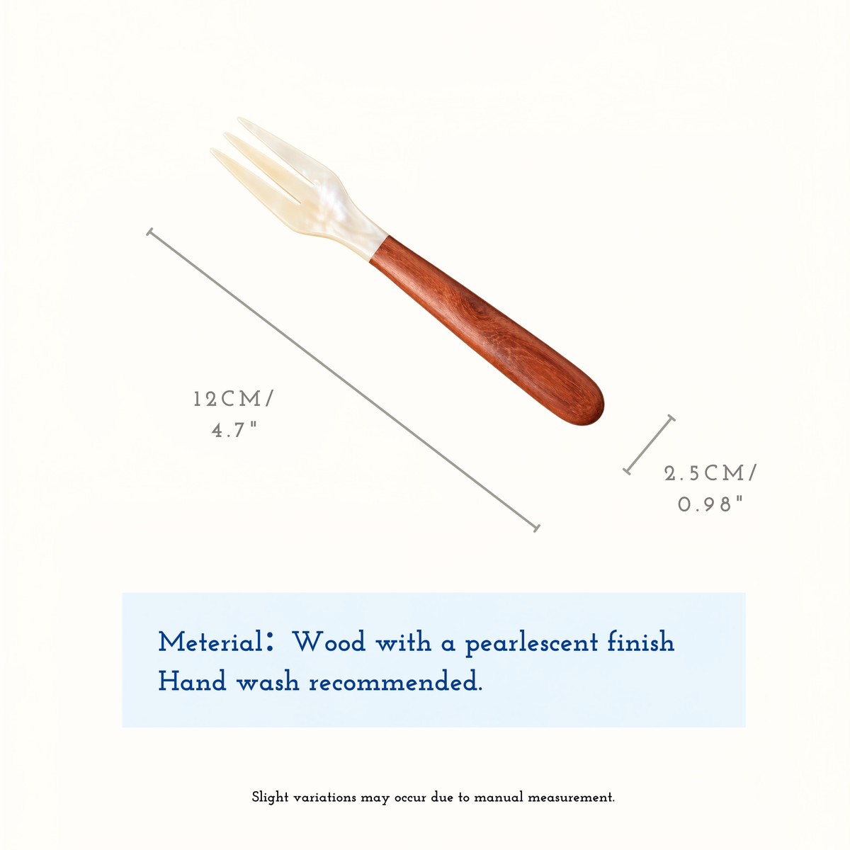 Pearlescent Wood Fork & Spoon Set