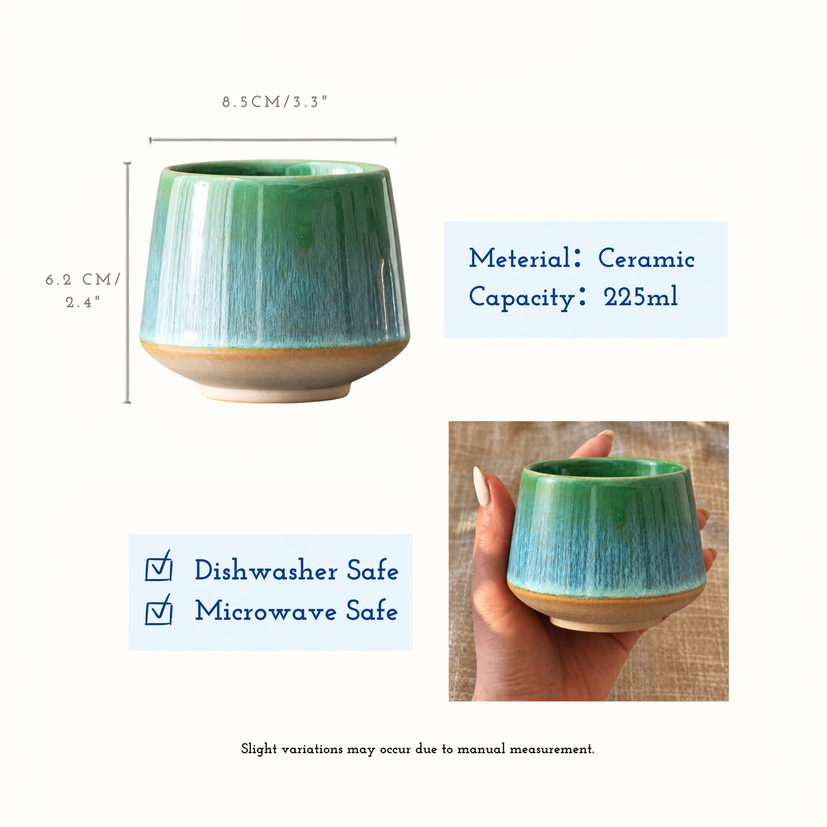 Lagoon Glaze Ceramic Cup