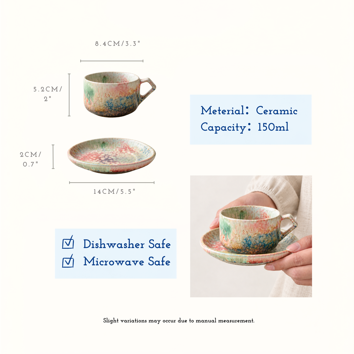 Coastal Mosaic Ceramic Cup
