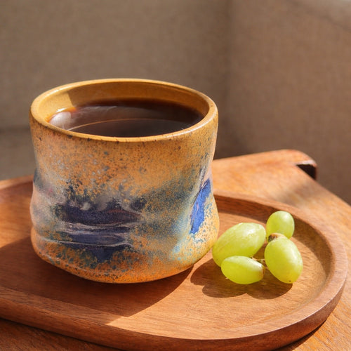 Mediterranean Blue Stone Ceramic Cup