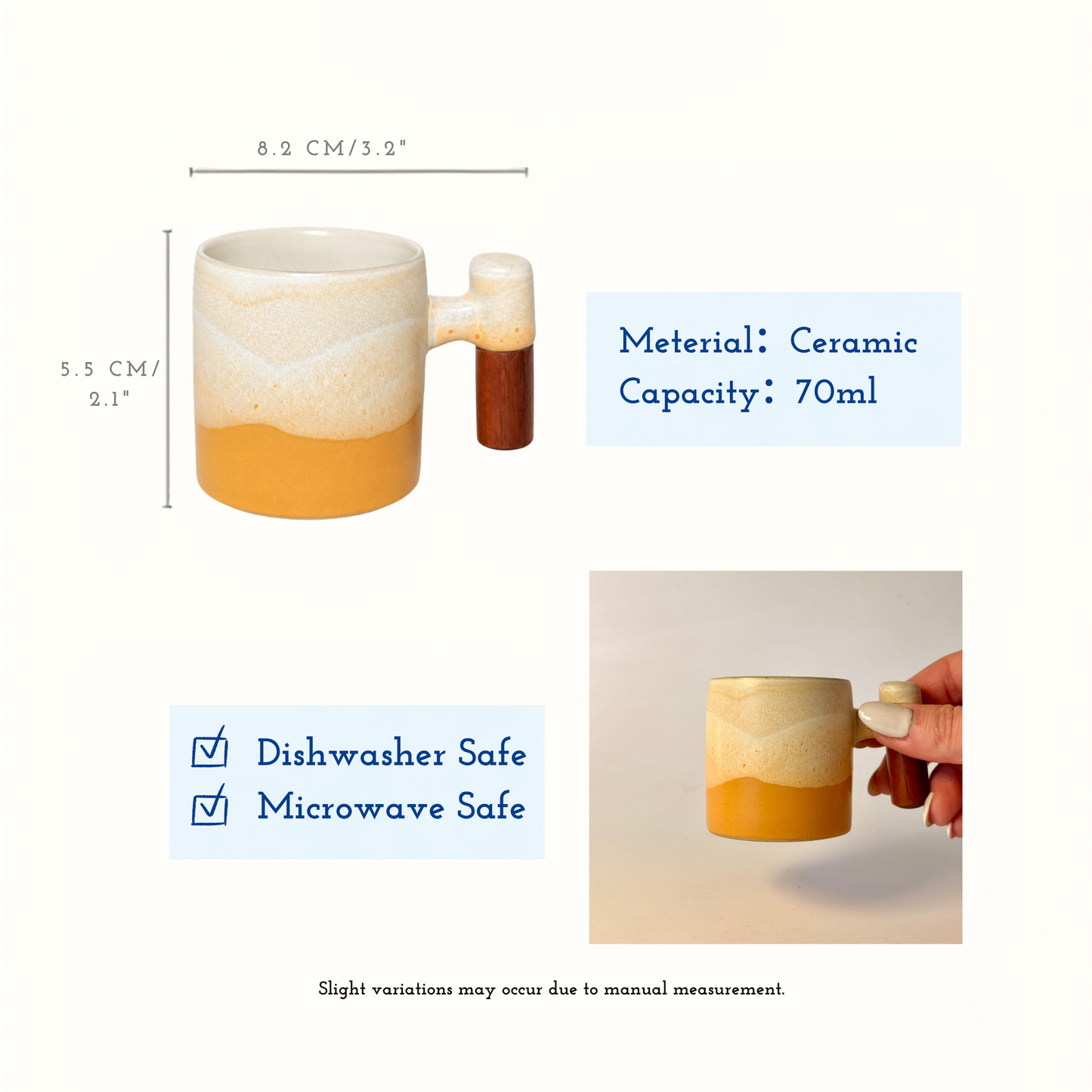 Sunrise Wave Ceramic Espresso Cup