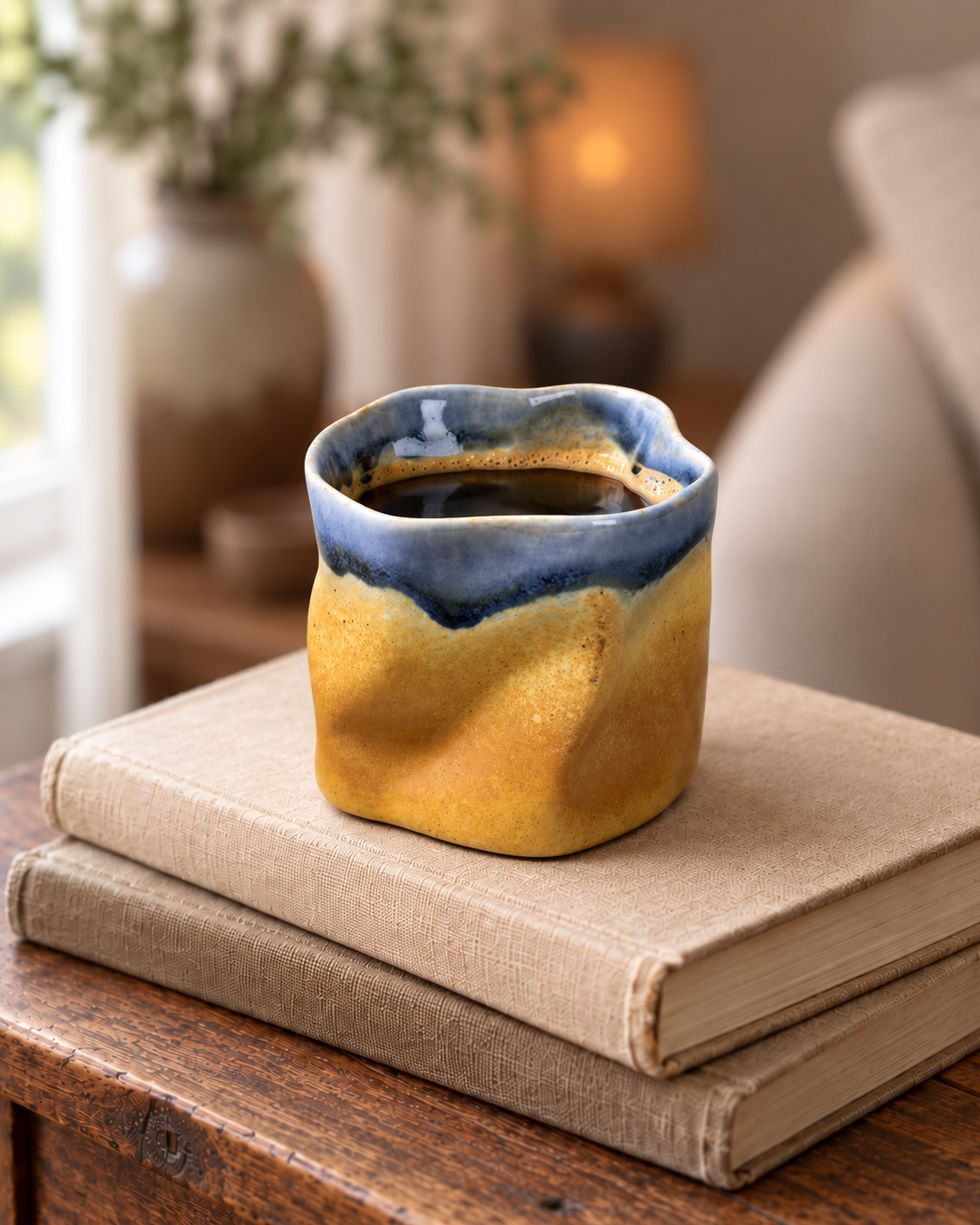 Sunbaked Clay Ceramic Cup